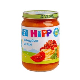 HIPP Βρεφικό Γεύμα Βιολογικής Καλλιέργειας Μακαρόνια με Κιμά 190gr