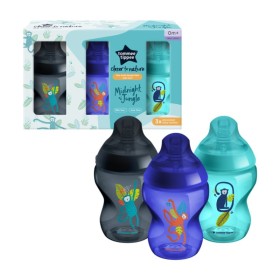 Tommee Tippee μπιμπερό Closer To Nature Μικρής Ροής με Σχέδιο Ζούγκλα 0m+ 260ml 3 Τεμάχια