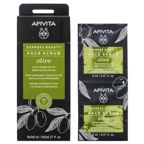 APIVITA Express Beauty Scrub Face with Olive for Deep Exfoliation 2x8ml