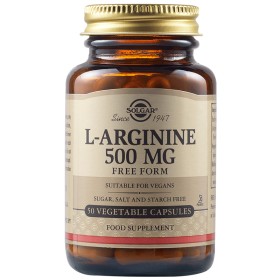 SOLGAR L-Arginine 500mg 50 Φυτικές Κάψουλες