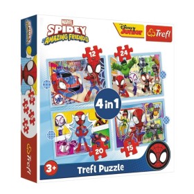 TREFL Spidey and his Amazing Friends 4 in 1 4 Διαφορετικά Παιδικά Puzzle για 3+ Ετών 71 Κομμάτια