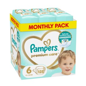 Pampers Premium Care Μέγεθος 6 (13-18kg) Βρεφικές Πάνες 128 Τεμάχια [Monthly Pack]
