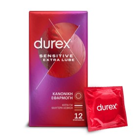 DUREX Sensitive Extra Lube Λεπτά Προφυλακτικά 12 Τεμάχια