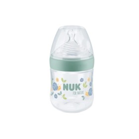 NUK For Nature Πλαστικό Μπιμπερό κατά των Κολικών με Θηλή Σιλικόνης για 0-6m Πράσινο 150ml [10.743.075]