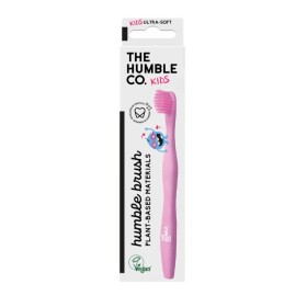 Humble Plant Based Toothbrush Kids Pink  Παιδική Οδοντόβουρτσα Βιοδιασπώμενης Φυτικής Βάσης Χρώμα Ροζ 1 Τεμάχιο