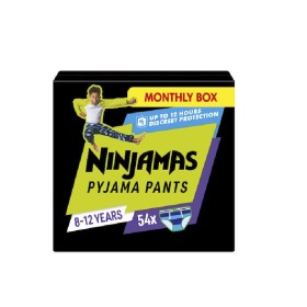 PAMPERS Ninjamas Monthly Pack Pyjama Pants Πάνες Βρακάκι για Αγόρια 8-12 ετών (27-43kg) 54τμχ [Monthly Box]