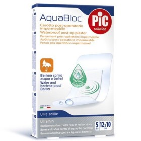 PIC SOLUTION AquaBloc Αυτοκόλλητο Επίθεμα Αδιάβροχο 12cm x 10cm 5 Τεμάχια