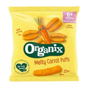 Organix Bio Melty Carrot Puffs Στικς Καλαμποκιού με Καρότο από 6m+ 20g