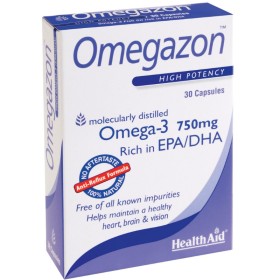 Health Aid Omegazon Omega-3 750mg Ιχθυέλαιο για Καρδιά & Κυκλοφορικό 30 Κάψουλες