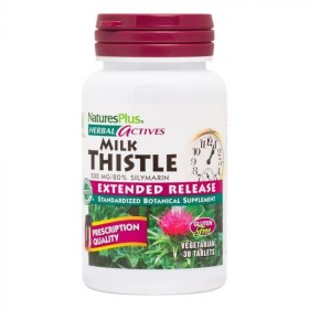 NATURES PLUS Milk Thistle Extended Release 500 MG Digestive Thistle Supplement 30 Tablets