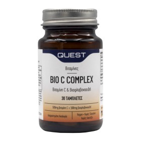 Quest Bio C Complex Συμπλήρωμα με Βιταμίνη C & Βιοφλαβονοειδή για Υποστήριξη Καρδιαγγειακού & Ανοσοποιητικού Συστήματος 30 Ταμπλέτες