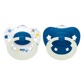 Nuk Space Night Πιπίλα Μπλε & Άσπρο Αστέρι 6-18m 2 Τεμάχια [ 10.176.276 ]