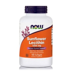 NOW Sunflower Lecithin 1200mg Συμπλήρωμα με Λεκιθίνη για Καύση του Λίπους 100 Μαλακές Κάψουλες