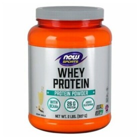 Now Sports Whey Protein Powder Vanilia Πρωτεΐνη Ορού Γάλακτος Υψηλής Διατροφικής Αξίας με Γεύση Βανίλια 907g