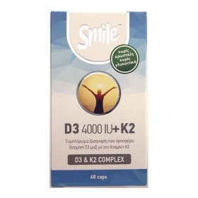 Smile Vitamin D3 4000iu + K2 100mg για την Υγεία των Οστών & την Ενίσχυση του Ανοσοποιητικού 60 Κάψουλες
