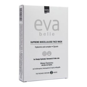 INTERMED Eva Belle Supreme Biocellulose Face Mask Μάσκα Προσώπου με Υαλουρονικό Οξύ & Γλυκερίνη 2x15ml