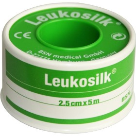 LEUKOSILK 4.60mx2.5cm Self Adhesive Silk Bandage 1 Piece