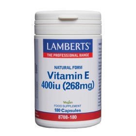 Lamberts Vitamin E 400iu Συμπλήρωμα με Βιταμίνη Ε για Υποστήριξη της Καρδιάς & του Δέρματος 180 Κάψουλες