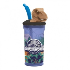 Gim Ποτήρι με Καλαμάκι & 3D Φιγούρα στο Καπάκι Jurassic World 360ml