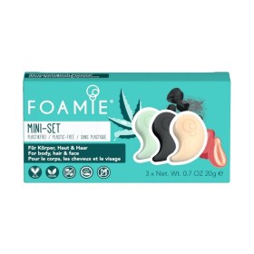 FOAMIE Mini Travel Set Shampoo Bar Aloe You Very Much Μπάρα Καθαρισμού για Ξηρά Μαλλιά 20g & Face Bar Too Coal to Be True 20g & Body Bar Oat to Be Smooth 20g