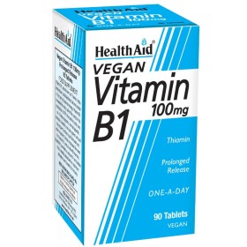 HEALTH AID Vitamin B1 100mg Συμπλήρωμα Διατροφής για το Νευρικό Σύστημα 90 ταμπλέτες