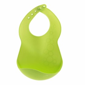 Chicco Αδιάβροχη Σαλιάρα Σιλικόνης για Ψίχουλα Πράσινη 6m+ 1 Τεμάχιο