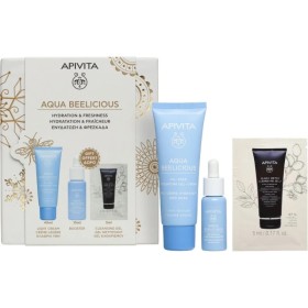 Apivita Promo Aqua Beelicious Oil Free Hydrating Light Texture Gel Cream 40ml & Refreshing Hydrating Face Booster 10ml & Black Detox Cleansing Jelly 5ml