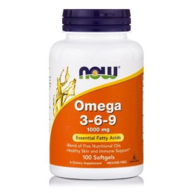 NOW OMEGA 3-6-9 1000 mg Συμπλήρωμα με Ιχθυέλαια Ωμέγα 3-6-9 100 Μαλακές Κάψουλες