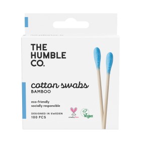 The Humble Co Natural Cotton Swabs Blue Μπαμπού Μπατονέτες & Βαμβάκι Μπλε 100 Τεμάχια The Humble Co Natural Cotton Swabs Blue Μπαμπού Μπατονέτες & Βαμβάκι Μπλε 100 Τεμάχια