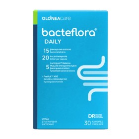 Olonea Bacteflora Daily για την Καθημερινή Ομαλή Λειτουργία του Γαστρεντερικού Συστήματος με Προβιοτικά Πρεβιοτικά & Μεταβιοτικά 30 Κάψουλες Olonea Bacteflora Daily για την Καθημερινή Ομαλή Λειτουργία του Γαστρεντερικού Συστήματος με Προβιοτικά Πρεβιοτικά & Μεταβιοτικά 30 Κάψουλες