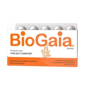 BIOGAIA Protectis Family Probiotics with Lemon Flavor 10 Chewable Tablets