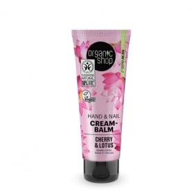 Organic Shop Cherry & Lotus Ενυδατική Κρέμα Χεριών & Νυχιών 75ml Organic Shop Cherry & Lotus Ενυδατική Κρέμα Χεριών & Νυχιών 75ml