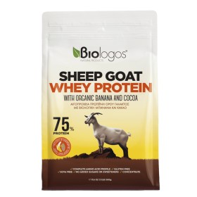 Βιολόγος Sheep Goat Whey Protein Αιγοπρόβεια Πρωτεΐνη 75% με Βιολογική Μπανάνα & Κακάο 500g