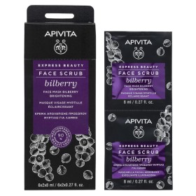 APIVITA Express Beauty Face Sbrub Κρέμα Απολέπισης για Λάμψη με Μύρτιλλο 2x8ml