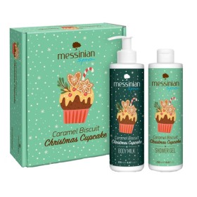 Messinian Spa Promo Caramel-Biscuit Xmas Cupcake Box 4 - Shower Gel Αφρόλουτρο 250ml & Body Milk Γαλάκτωμα Σώματος 250ml Messinian Spa Promo Caramel-Biscuit Xmas Cupcake Box 4 - Shower Gel Αφρόλουτρο 250ml & Body Milk Γαλάκτωμα Σώματος 250ml