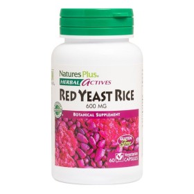 NATURES PLUS Herbal Actives Red Yeast Rice 600mg for Lowering Cholesterol 60 Herbal Capsules