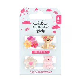 Invisibobble Clipstar Kids Παιδικά Κλιπ Μαλλιών Bearly Bloomed 4 Τεμάχια