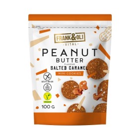 Frank & Oli Mini Cookies Vegan Μπισκότα με Γεύση Φυστικοβούτυρο & Αλατισμένη Καραμέλα 100gr