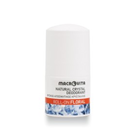 Macrovita Natural Crystal Deodorant Roll-On Floral - Φυσικός Αποσμητικός Κρύσταλλος 50ml