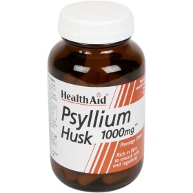HEALTH AID Psyllium Husk 1000 mg  Συμπλήρωμα Διατροφής με Ψύλλιο για Ομαλή Λειτυοργία του Εντέρου 60 κάψουλες