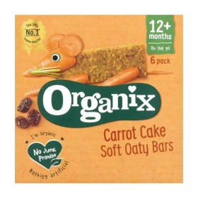 Organix Bio Carrot Cake Μπάρες Βρώμης Kαρότου 12m+ 6x23g