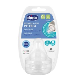 Chicco Physio Teat Anti-Colic Θηλή Σιλικόνης Κανονικής Ροής από 0m+ 2 Τεμάχια