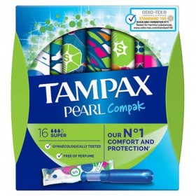 TAMPAX Pearl Compak Super Tampons 16 Pieces