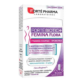 Forte Pharma ForteBiotic Femina Florα Προβιοτικά για τη Γυναικεία Χλωρίδα 15 Κάψουλες