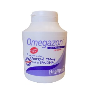 HEALTH AID Omegazon High Potency Omega 3 750mg Ιχθυέλαιο Κατάλληλο για Παιδιά 120 κάψουλες