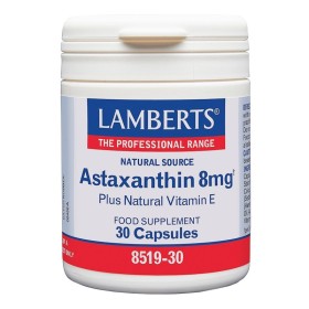 LAMBERTS Astaxanthin 8mg & Βιταμίνη Ε με Αντιοξειδωτική Δράση 30 Κάψουλες