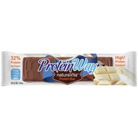 NATURA VITA Protein Way Bar Μπάρα Πρωτεΐνης με Γεύση Λευκής Σοκολάτας & Επικάλυψη Κακάο 50g