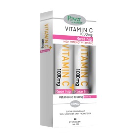 Power Health Promo High Potency Vitamin C 1000mg Rose Hip 2x20 Αναβράζοντα Δισκία