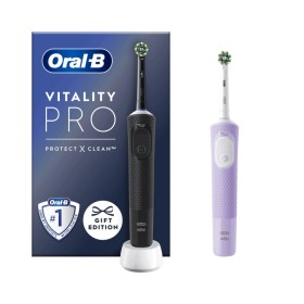 ORAL B Vitality Pro Gift Edition Black & Pink Electric Rechargeable Toothbrushes Black & Gift Pink 2 Pieces