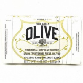 KORRES Pure Greek Olive Tradional Soap Olive Blossom Παραδοσιακό Πράσινο Σαπούνι με Άνθη Ελιάς 125gr